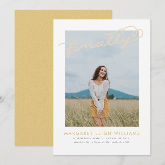 Aankondiging Afstuderen foto's (Voorkant / Achterkant)