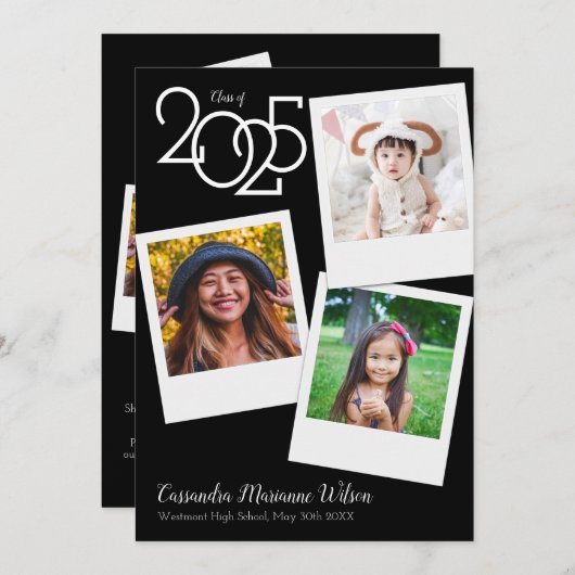 Aankondiging Afstuderen Foto's (Voorkant / Achterkant)