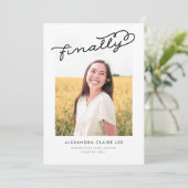 Aankondiging Afstuderen foto's (Staand voorkant)