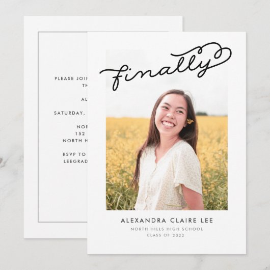 Aankondiging Afstuderen foto's (Voorkant / Achterkant)