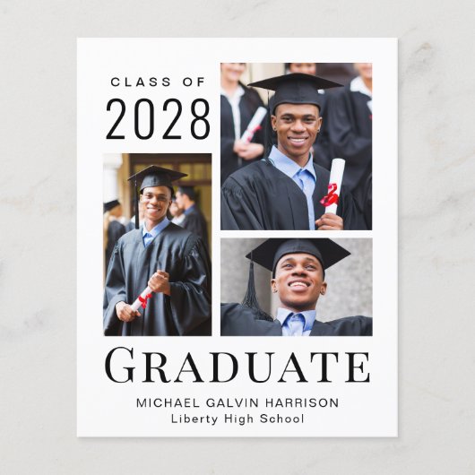 Aankondiging Afstuderen foto's  Modern 3 (Voorkant)