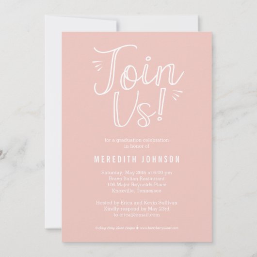 Aankondiging Afstuderen Fun Script EDITABLE COLOR (Achterkant)