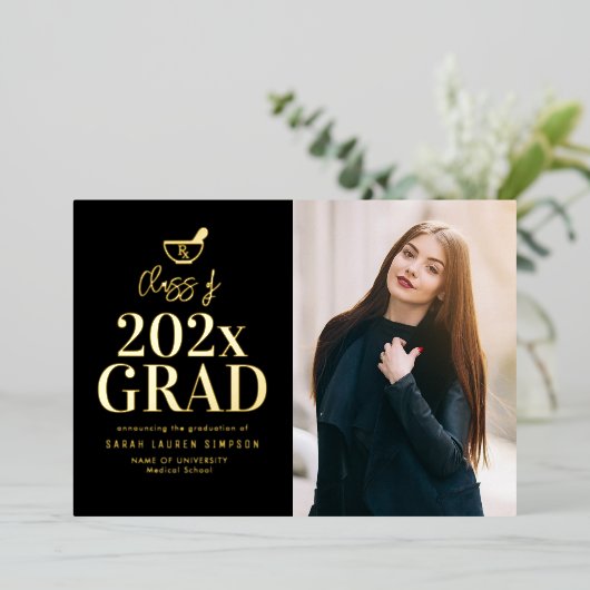 aankondiging afstuderen goudbrief (Staand Voorkant)