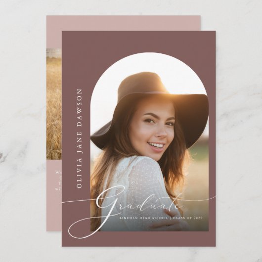 Aankondiging Afstuderen Graceful Arch (Voorkant / Achterkant)