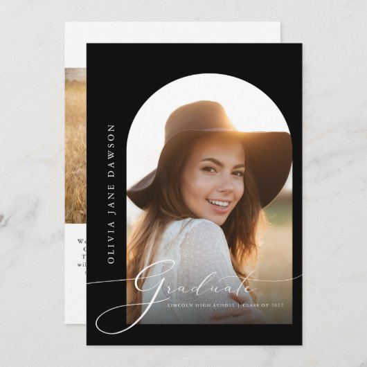 Aankondiging Afstuderen Graceful Arch (Voorkant / Achterkant)