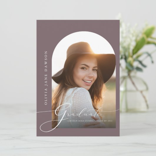 Aankondiging Afstuderen Graceful Arch (Staand voorkant)