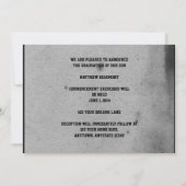 Aankondiging Afstuderen Grunge Border Photo Panel (Achterkant)