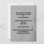 Aankondiging Afstuderen Grunge Border Photo Panel (Achterkant)