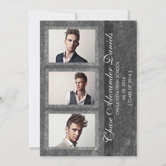 Aankondiging Afstuderen Grunge Grey 2016 (Voorkant)