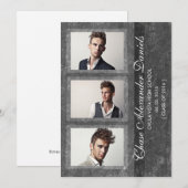 Aankondiging Afstuderen Grunge Grey 2016 (Voorkant / Achterkant)