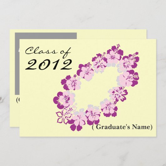 Aankondiging Afstuderen Hawaii Theme 2012 (Voorkant / Achterkant)