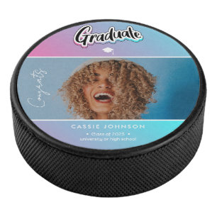 aankondiging afstuderen hockey puck