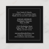 Aankondiging afstuderen-kaart invoegen - zwart (Achterkant)