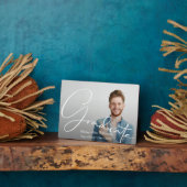 Aankondiging Afstuderen kalligrafie Fotoplaat (Zijkant)