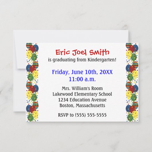 Aankondiging Afstuderen Kindergarten (Achterkant)