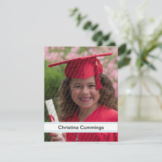 Aankondiging Afstuderen Kindergarten Stripes (Staand voorkant)