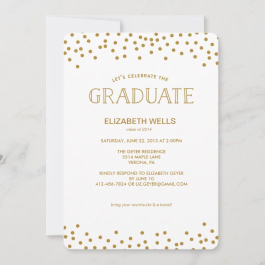 Aankondiging Afstuderen Klas van 2014 - CONFETTI (Voorkant)