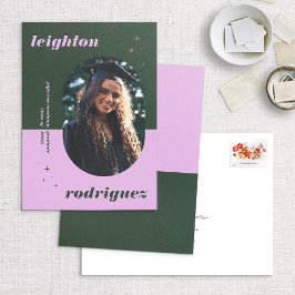 Aankondiging Afstuderen lavender & Green Photo