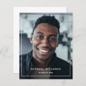 Aankondiging Afstuderen Lijst foto's Modern budget (Voorkant / Achterkant)