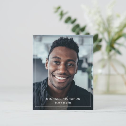 Aankondiging Afstuderen Lijst foto's Modern budget (Staand voorkant)