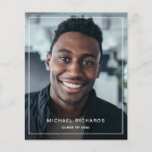 Aankondiging Afstuderen Lijst foto's Modern budget (Voorkant)