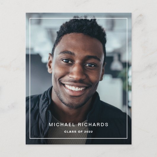 Aankondiging Afstuderen Lijst foto's Modern budget (Voorkant)