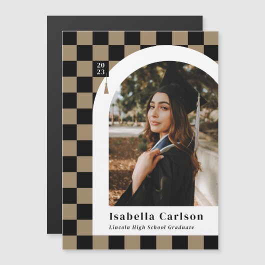 Aankondiging Afstuderen magneet Gecontroleerd Arch (Voorkant / Achterkant)