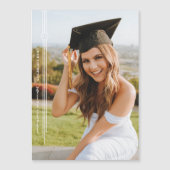 Aankondiging Afstuderen Magnet Modern Tassel Photo (Voorkant)