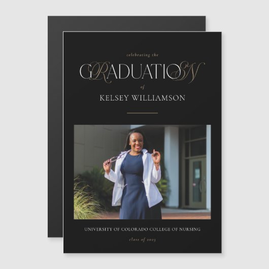 Aankondiging Afstuderen Magnet RN Nursing Degree (Voorkant / Achterkant)