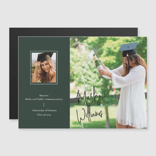 Aankondiging Afstuderen MagneticGreen Signature (Voorkant / Achterkant)