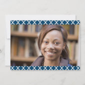 Aankondiging afstuderen marinewitte quatrefolie (Achterkant)