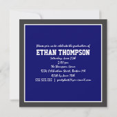 Aankondiging afstuderen met 3 Foto's Blue Gold (Achterkant)