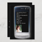 Aankondiging Afstuderen mobiele telefoon (Voorkant / Achterkant)