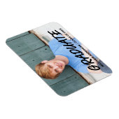 Aankondiging Afstuderen Modern Cool Foto Magneet (Rechterzijde)