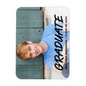 Aankondiging Afstuderen Modern Cool Foto Magneet (Verticaal)