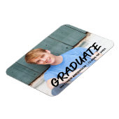 Aankondiging Afstuderen Modern Cool Foto Magneet (Linkerzijde)