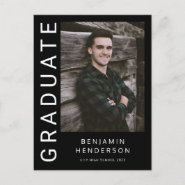 Aankondiging Afstuderen Modern Photo Boy 2023 Briefkaart