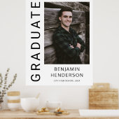 Aankondiging Afstuderen Modern Photo Boy 2023 Poster (Keuken)