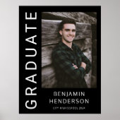 Aankondiging Afstuderen Modern Photo Boy 2023 Poster (Voorkant)