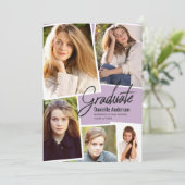 Aankondiging afstuderen Modern Photo Collage Party (Staand voorkant)