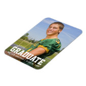 Aankondiging Afstuderen Modern Sporty Foto Magneet (Linkerzijde)
