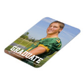 Aankondiging Afstuderen Modern Sporty Foto Magneet (Linkerzijde)