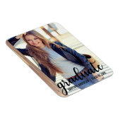 Aankondiging Afstuderen Modern Trendy Foto Magneet (Rechterzijde)