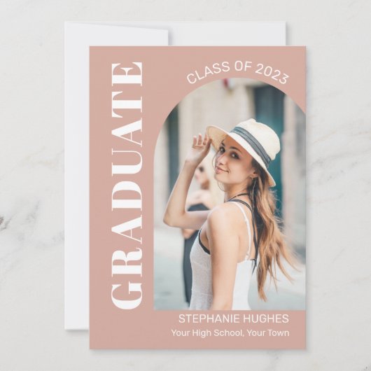 Aankondiging Afstuderen moderne Arch Photo  (Voorkant)