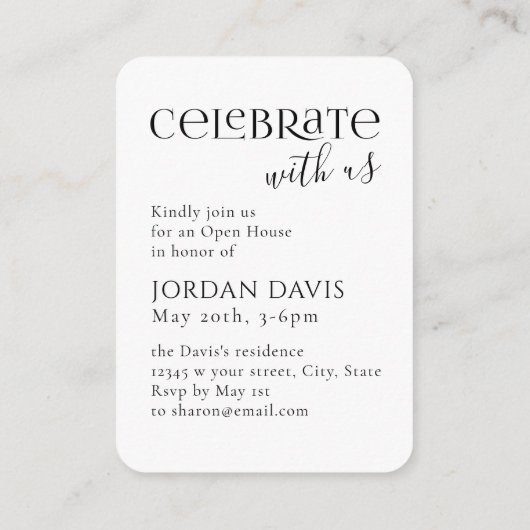 Aankondiging Afstuderen moderne Arch Photo  (Achterkant)