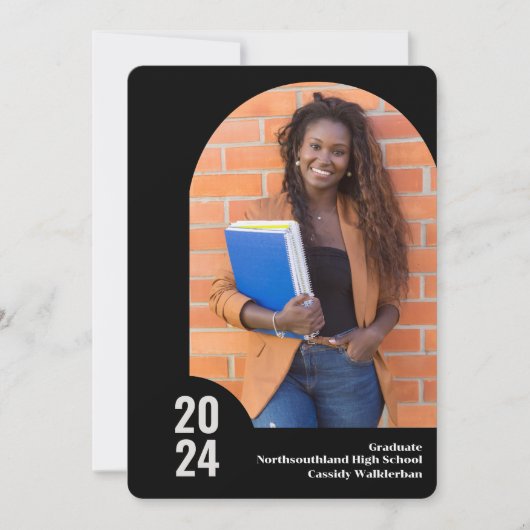 Aankondiging Afstuderen moderne Arch Photo  (Voorkant)