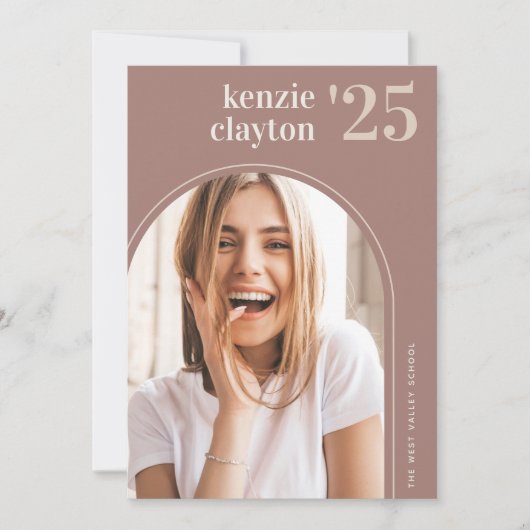 Aankondiging Afstuderen moderne Arch Photo  (Voorkant)