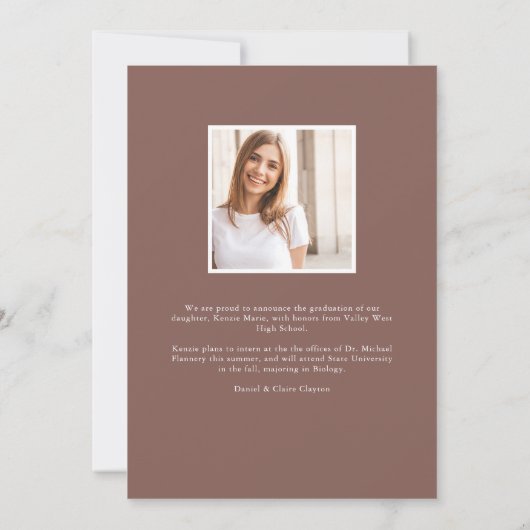 Aankondiging Afstuderen moderne Arch Photo  (Achterkant)