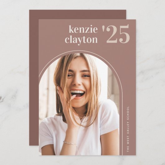 Aankondiging Afstuderen moderne Arch Photo  (Voorkant / Achterkant)