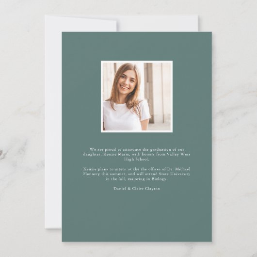 Aankondiging Afstuderen moderne Arch Photo (Achterkant)